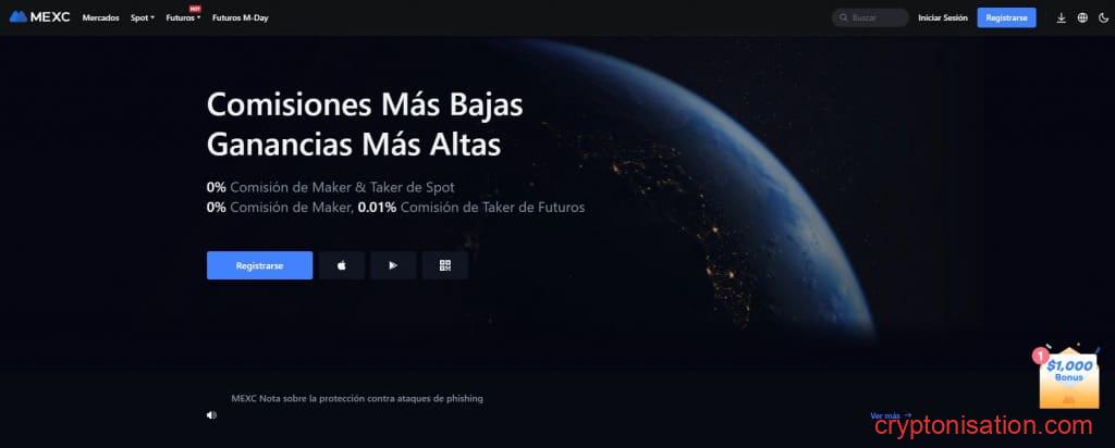 Sitio web oficial de MEXC