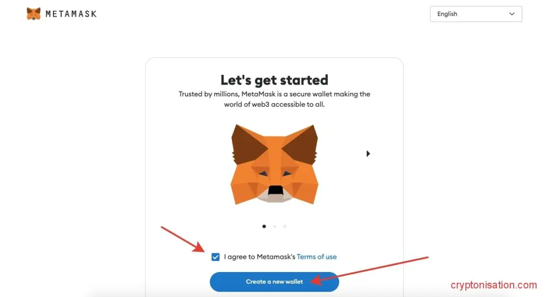 Crear una nueva billetera MetaMask