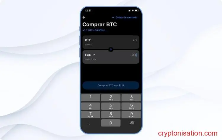 Comprar Bitcoin en Revolut. Paso 4