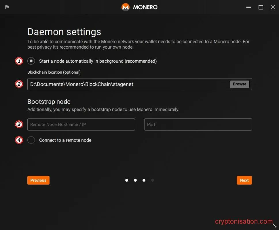 Tworzenie portfela XMR. Krok 3