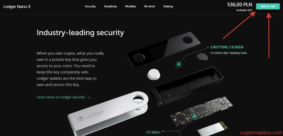 Dodaj Ledger Nano X do koszyka