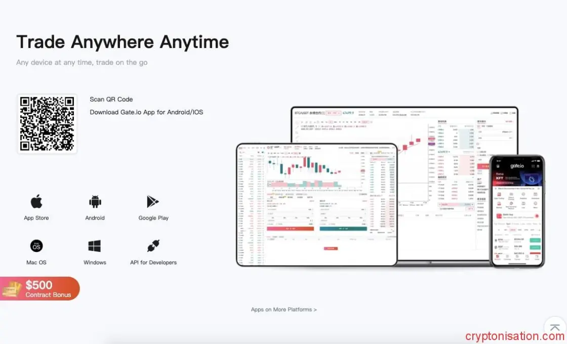 Aplikacja mobilna Gate.io