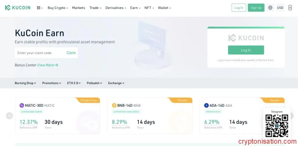 Staking na giełdzie Kucoin
