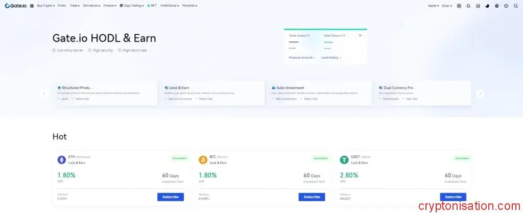 Strona HODL & Earn