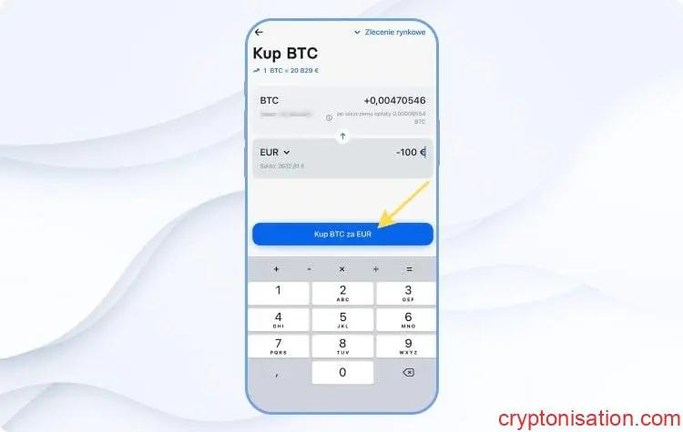 Zakup Bitcoina w Revolut. Krok 4