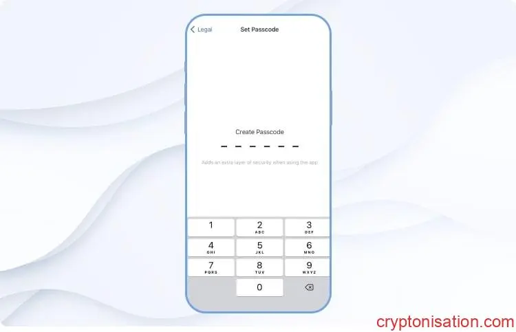 Tworzenie hasła do Trust Wallet
