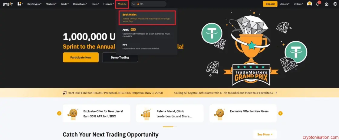 Bybit Wallet sekmesi