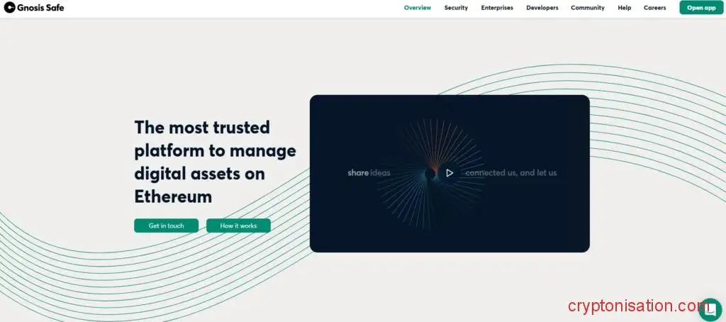 Главная страница сайта Gnosis Safe