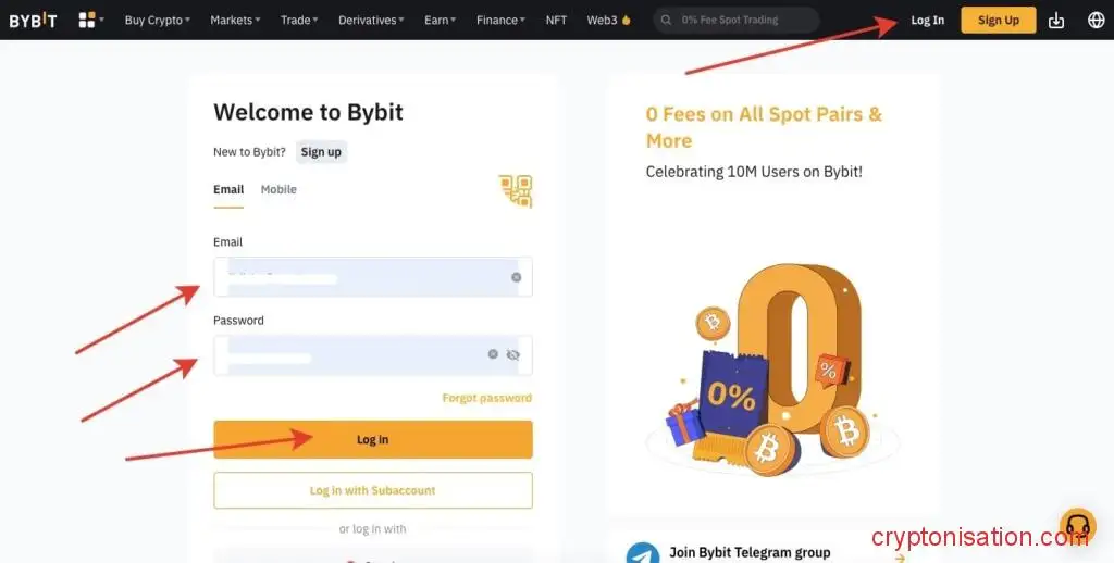 Авторизация на Bybit