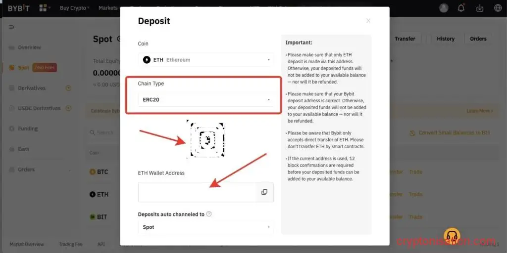Адрес для перевода ETH