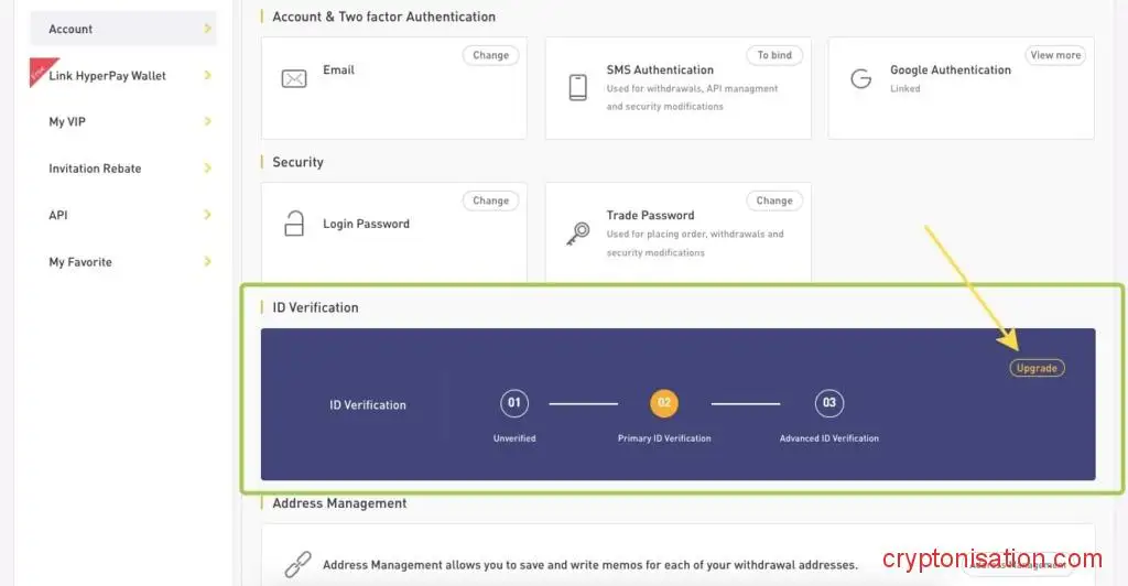 Пройти проверку KYC