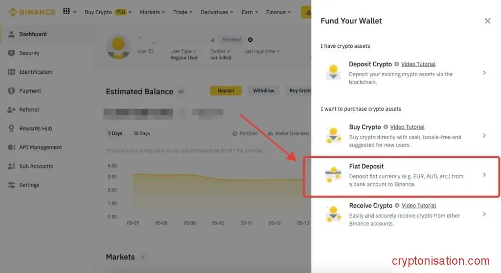 Депозит в фиате на Binance