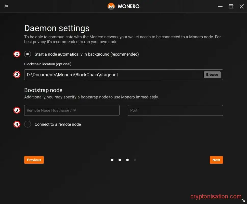 Создаем кошелек XMR. Шаг 3