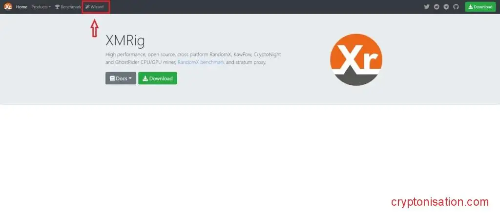 Cтрока меню Wizard