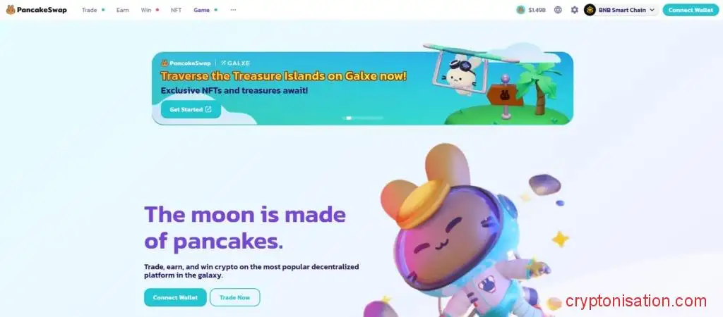 Главная страница Pancakeswap V3