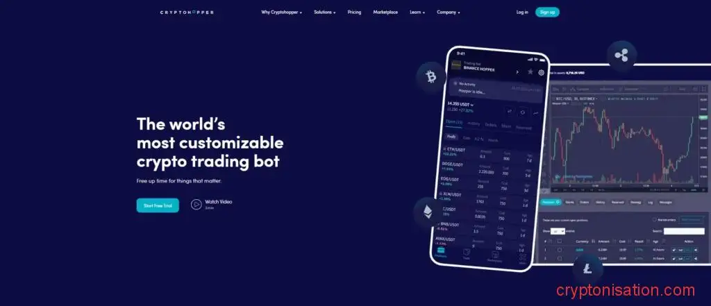 Главная страница Cryptohopper