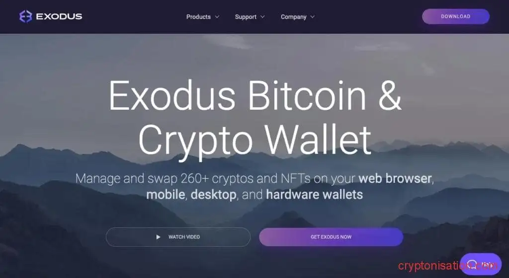 Главная страница Exodus