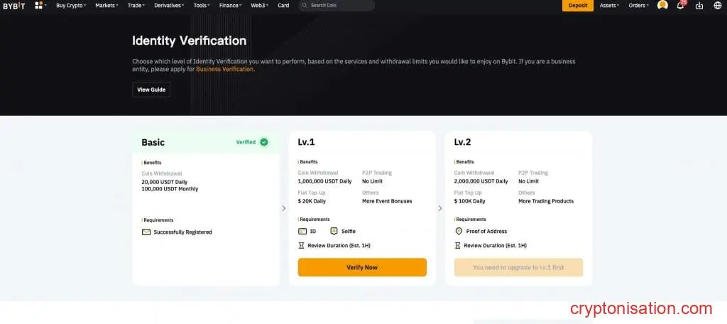 Niveles de verificación