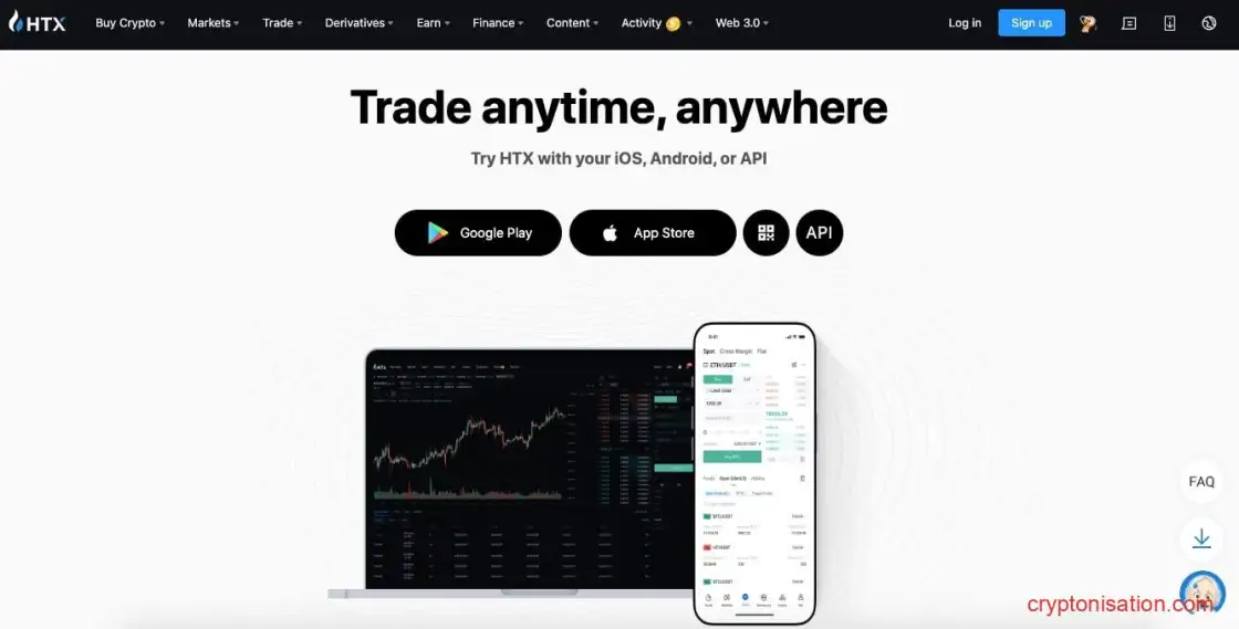 Мобильное приложение биржи HTX