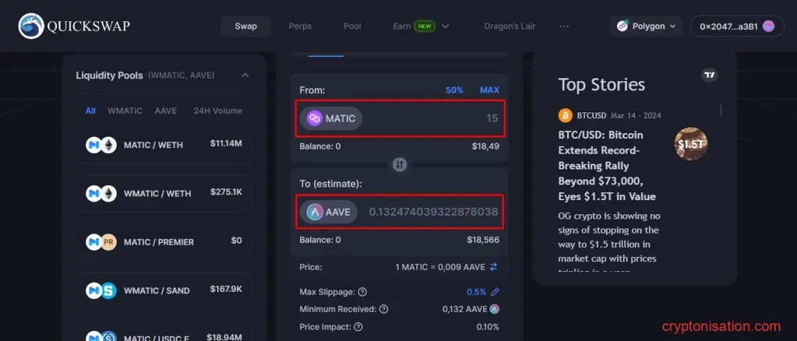 Formularz zakupu kryptowaluty