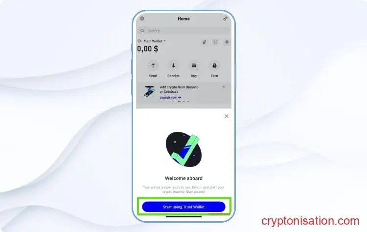 Начать использовать Trust Wallet