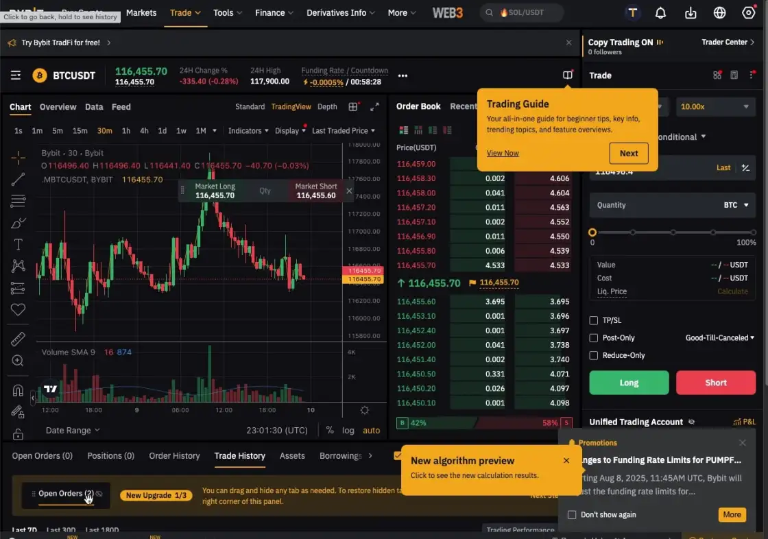 Торговый терминал Bybit