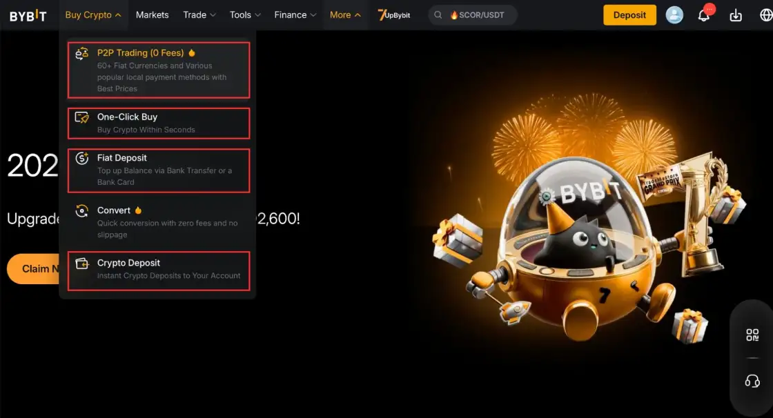 Способы пополнения счета на бирже Bybit