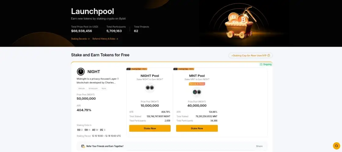Раздел Launchpool