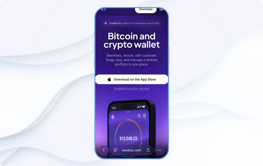 Установка Exodus, шаг 1