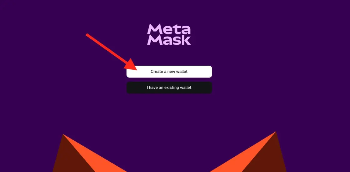 Создание нового кошелька Metamask