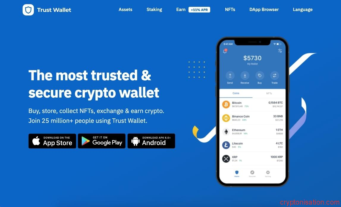 Portfel kryptowalutowy Trust Wallet