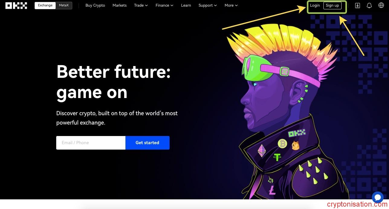 Zakładanie konta OKX