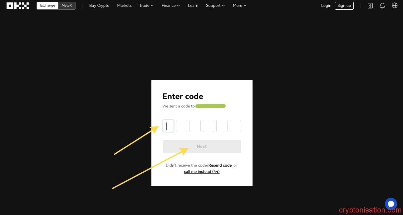 Kod potwierdzenia rejestracji w systemie OKX