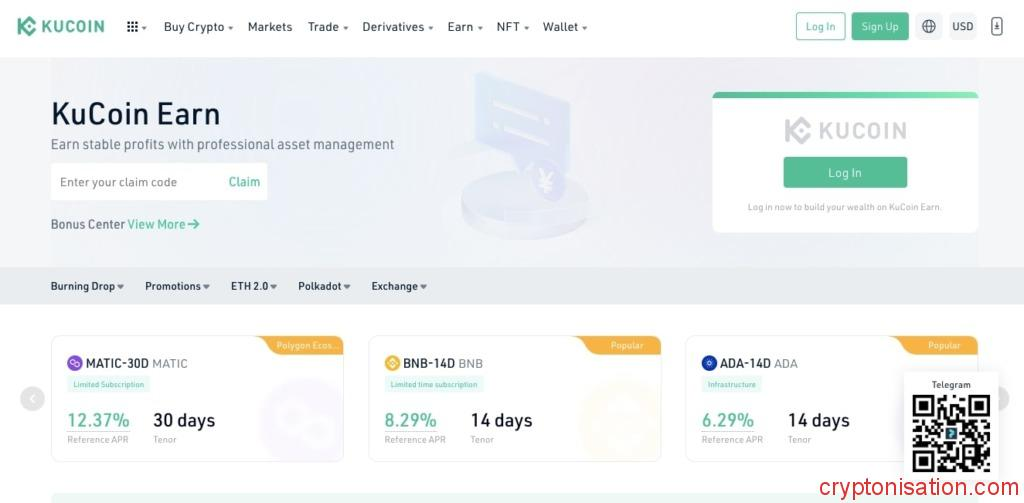 Staking na giełdzie Kucoin