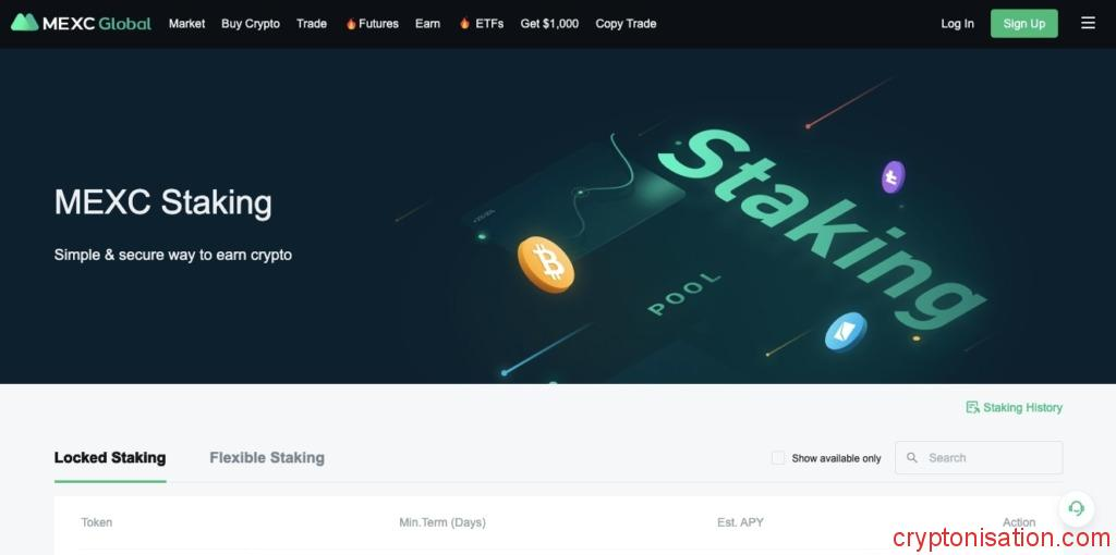 Staking na giełdzie MEXC
