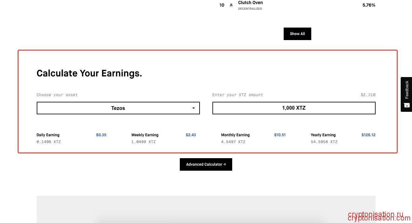 Kalkulator wydajności Staking Rewards