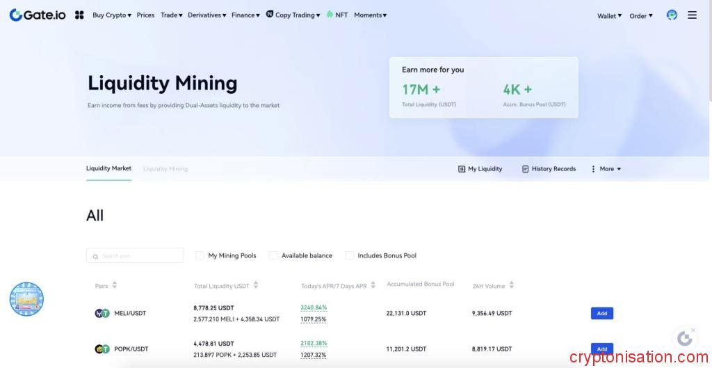Strona Liquidity Mining