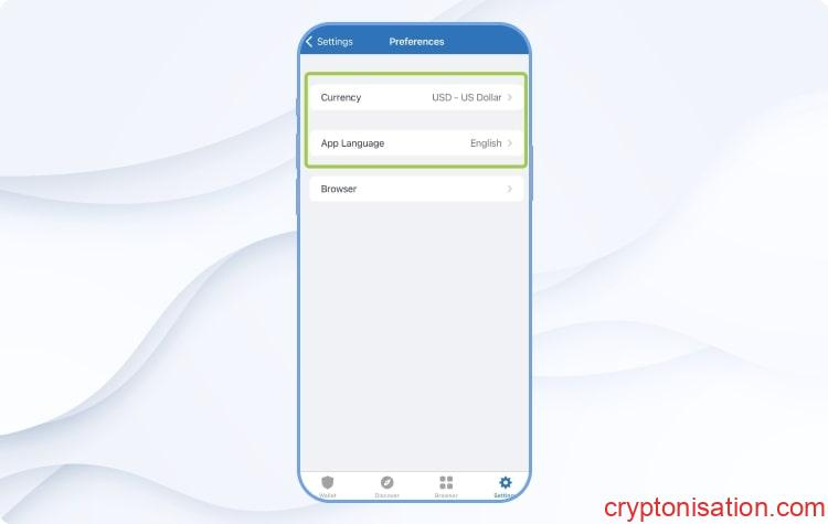 Ustawienia waluty i języka