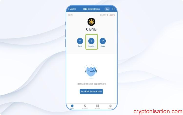 Otrzymanie BNB Smart Chain. Krok 2