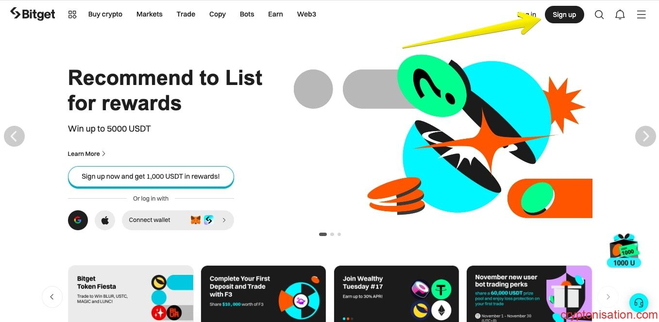 Kayıt işlemine başlama