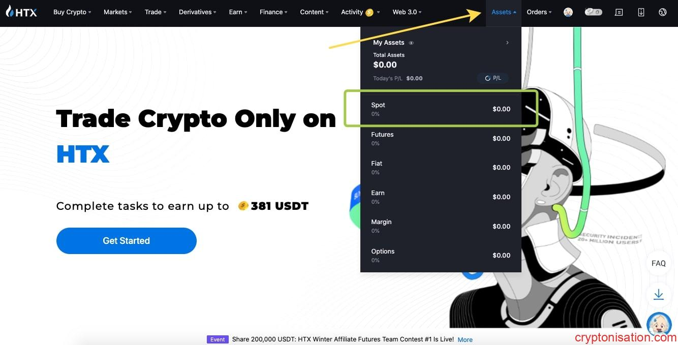 Spot hesabından para çekme