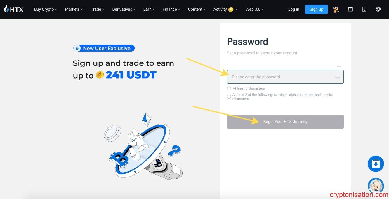 Begin Your HTX Journey’e tıklayın