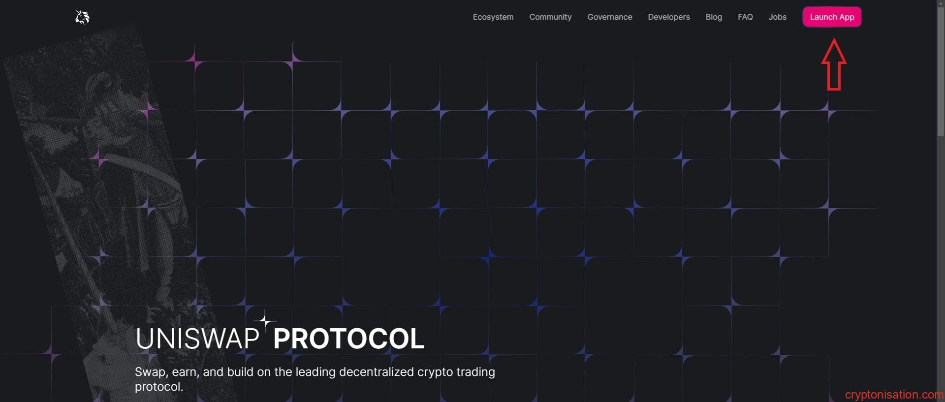 Uniswap resmi web sitesi