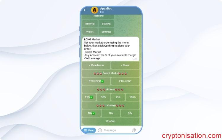 Robot arayüzünün örneği