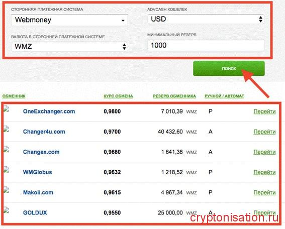 Advcash на Webmoney