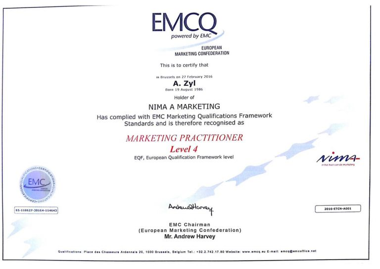 Ödüller ve sertifakalar Aleksandr Zyl