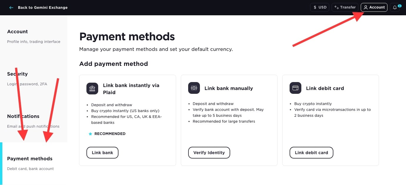 Метод пополнения счета