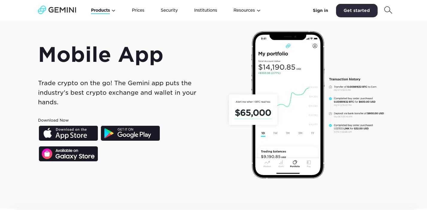 Ссылка на скачивание мобильного приложения есть на главной странице