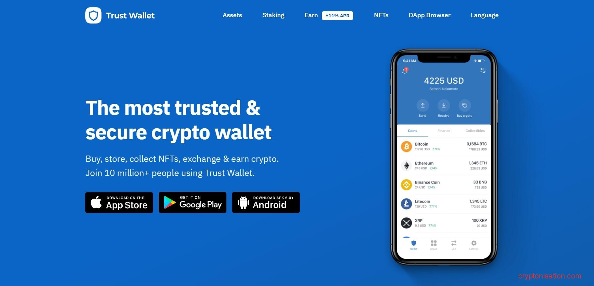 Онлайн-кошелек Trust Wallet