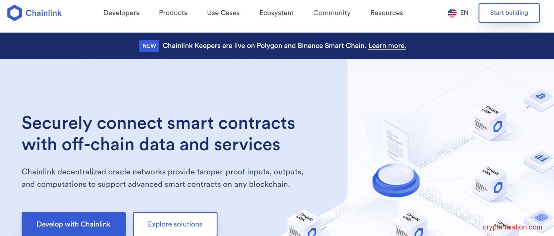 Главная страница Chainlink